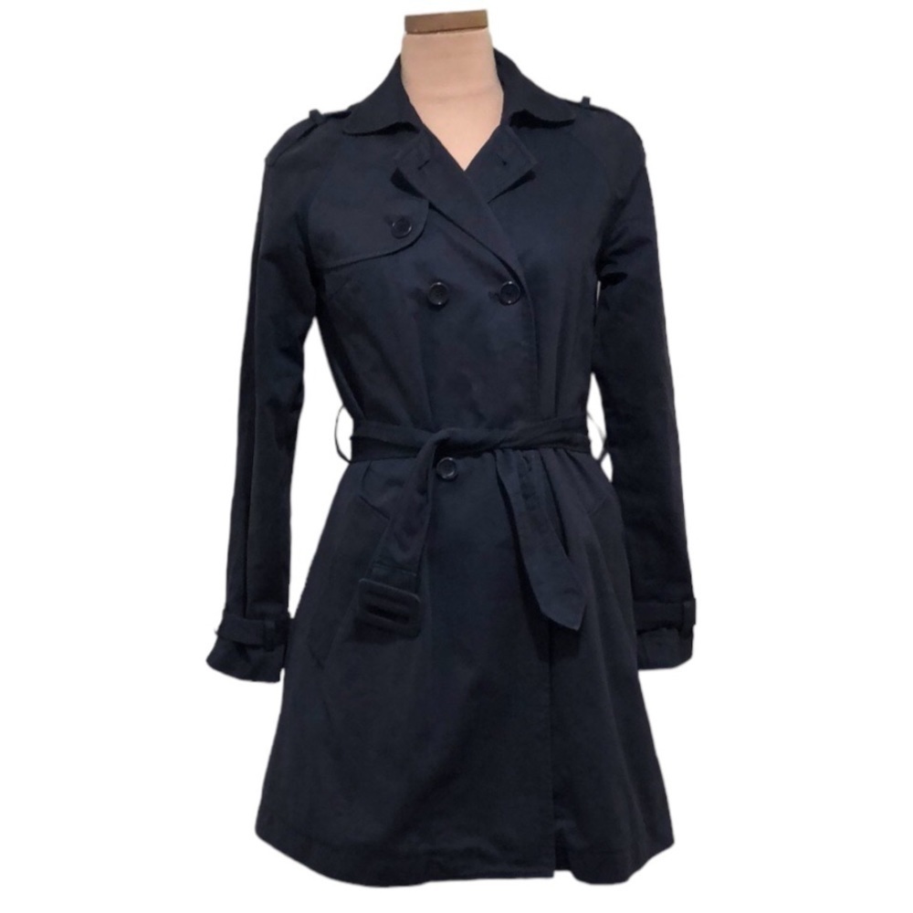 Paul & Joe Sister Trench Coat Size FR 36 US 4 Navy Blue